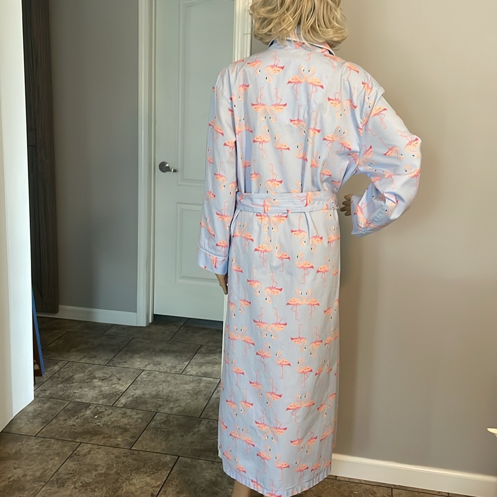 Lavender Flamingo Print Robe - Picture 4 of 6